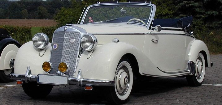 One of the old models of Mercedes