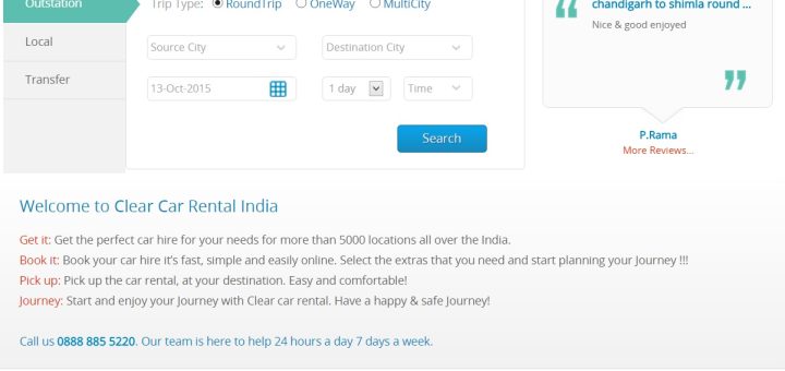 www.clearcarrental.com - this is how the site looks like (2015)